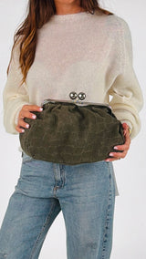 Borsa pasticcino suede cocco