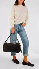 Borsa suede rettangolare