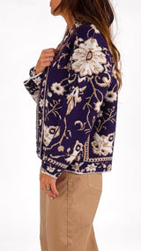 Caban jacquard fiori araldici T.