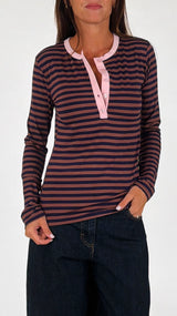 T-shirt serafino righe H.