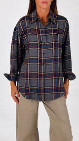 Camicia quadro grigio Kiki