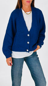 Cardigan bottone perla H.