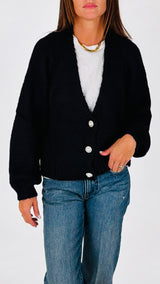 Cardigan bottone perla H.