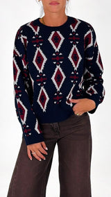 Pull jacquard etnico T.