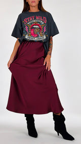 Gonna satin svasata T.