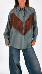 Camicia bastoncino frange T.
