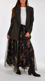 Gonna tulle camu T.