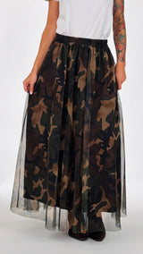 Gonna tulle camu T.