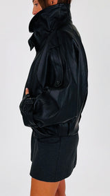 Bomber doppiopetto ecopelle H.