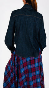 Camicia cravatta denim T.