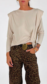 Maglia spallina drappeggio H.