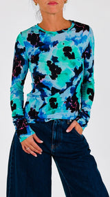 T-shirt fiori sfumati T.