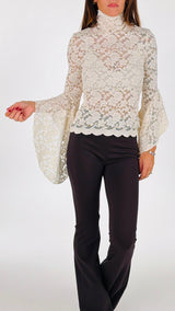 Maglia macramè lupetto manica calla H.