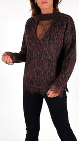 Pull leo scollo pizzo