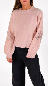 Pull manica inserto pizzo Kiki