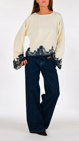 T-shirt jersey calla pizzo contrasto H.