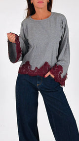 T-shirt jersey calla pizzo contrasto H.