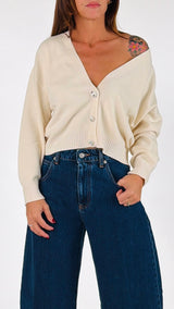 Cardigan bottoni gioiello Vic.