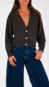 Cardigan bottoni gioiello Vic.