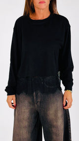 Maglia scatolina balza pizzo H.