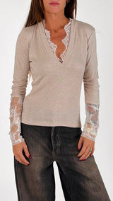 Maglia V+pizzo H.