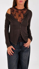 Twinset canotta pizzo H.