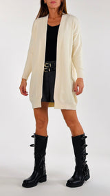 Cardigan bordi costina Twin
