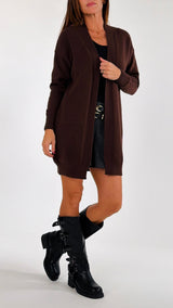 Cardigan bordi costina Twin