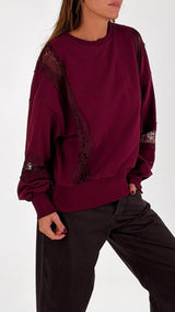 Felpa inserti pizzo H.