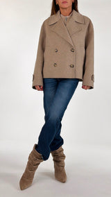 Cappotto doppiopetto corto+piumino Vic.