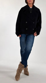Cappotto doppiopetto corto+piumino Vic.
