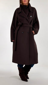 Cappotto doppiopetto collo in piedi Vic.