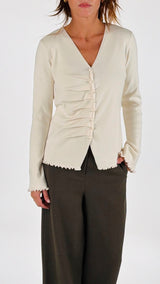 Maglia costina pieghe H.