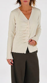 Maglia costina pieghe H.