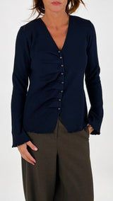 Maglia costina pieghe H.