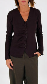 Maglia costina pieghe H.