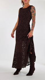 Abito lungo pizzo spicchi