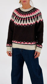 Pull jacquard zig zag bubble