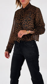 Camicia crop leo cravatta