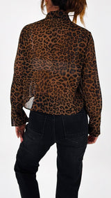 Camicia crop leo cravatta