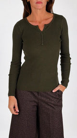 Maglia costina serafino Twin