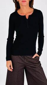 Maglia costina serafino Twin