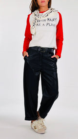Pantalone carota ecopelle H.