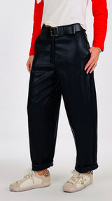 Pantalone carota ecopelle H.