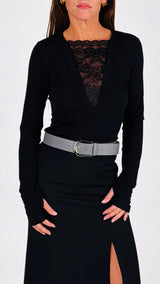 Body intarsio pizzo H.