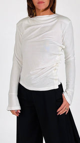 Maglia asimmetrica bottoni laterali H.