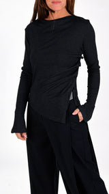 Maglia asimmetrica bottoni laterali H.