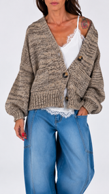 Cardigan over melange H.