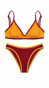 Set bikini+mini pareo ocra Vic.