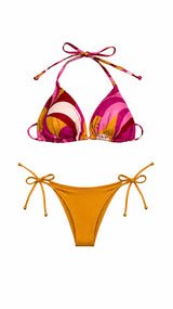 Set bikini multicolor+mini pareo Vic.
